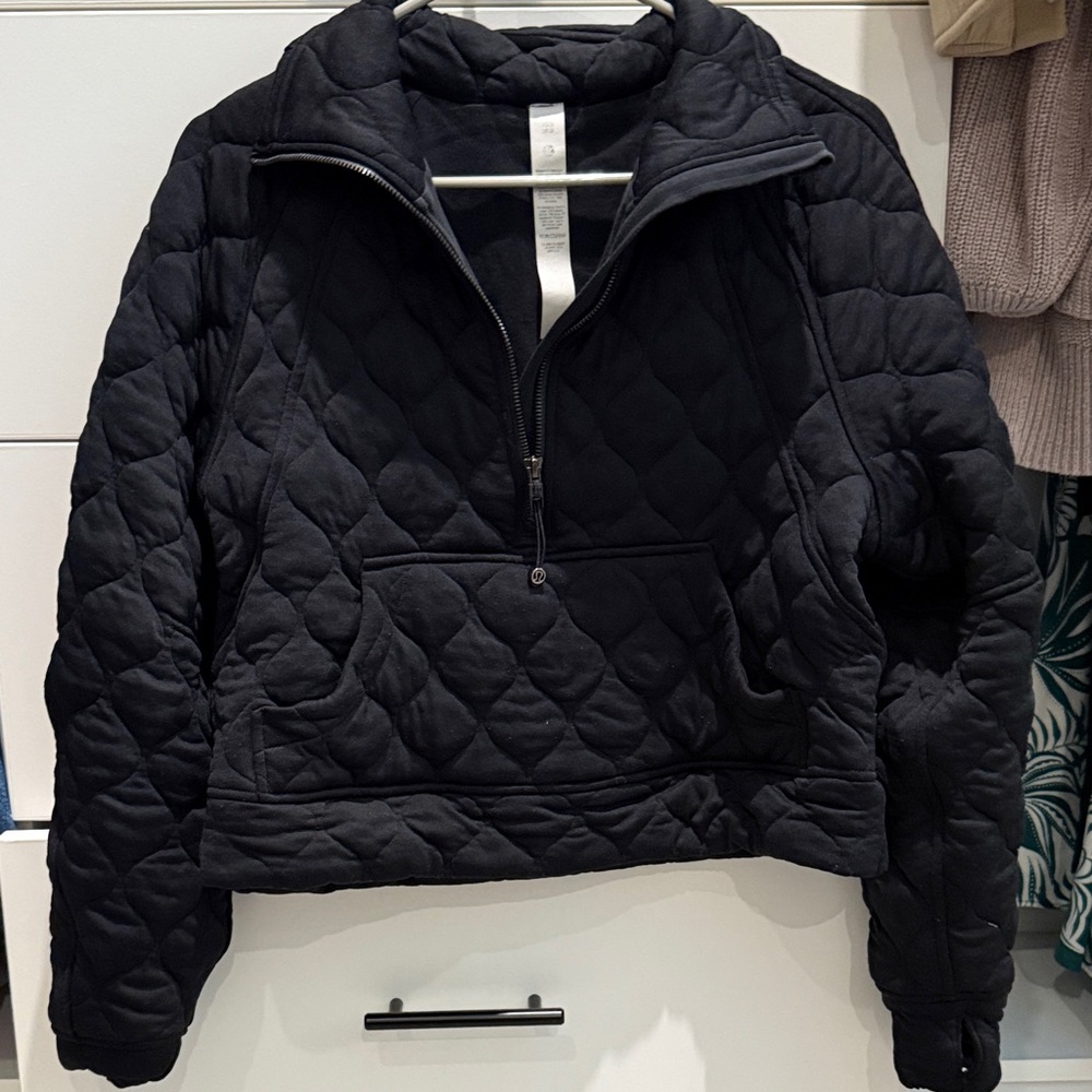 lululemon athletica Black Quilted Teddy Jacket